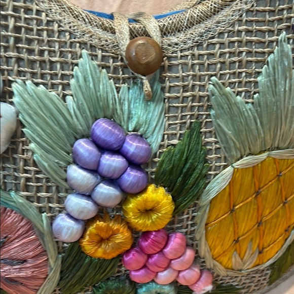 Handcrafted Floral and Fruit Embellished Tote - Picture 3 of 12